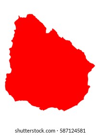 Map of Uruguay