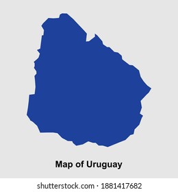 Map of Uruguay isolated vector illustration