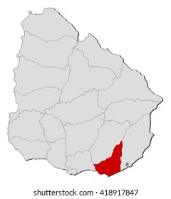Map - Uruguay, Maldonado