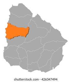 Map - Uruguay, Paysandu