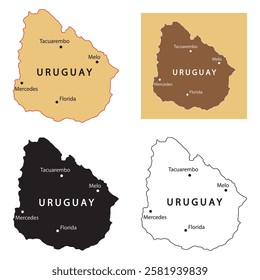 Map of uruguay region vector illustration design