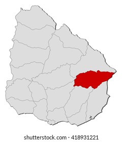 Map - Uruguay, Treinta y tres