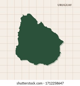 Map of Uruguay vector design template
