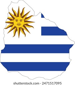 Map of Uruguay vector icon