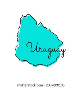 Map of Uruguay Vector Illustration Design Template.