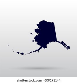 Map of the U.S. state of Alaska