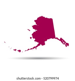 Map of the U.S. state of Alaska on a white background.