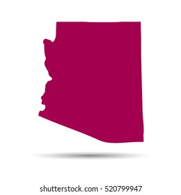 Map of the U.S. state of Arizona on a white background.