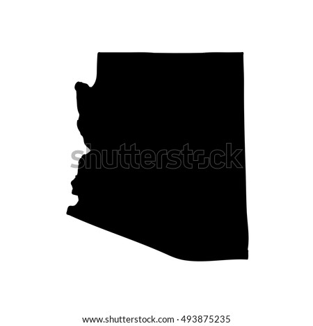 Map of the U.S. state of Arizona on a white background