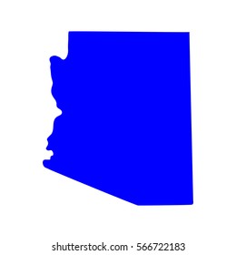 map of the U.S. state of Arizona , vector  