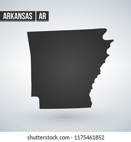 Map of the U.S. state of Arkansas on a white background.