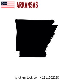 Map of the U.S. state of Arkansas on a white background