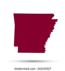 Map of the U.S. state of Arkansas on a white background