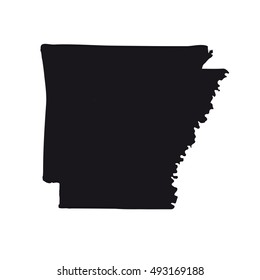 Map of the U.S. state of Arkansas on a white background