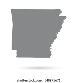 Map of the U.S. state of Arkansas on a white background