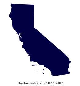 map of the U.S. state of California 