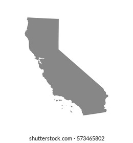 map of the U.S. state of California , vector  