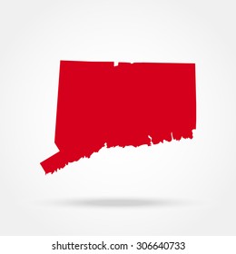 map of the U.S. state of Connecticut 