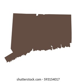 map of the U.S. state of Connecticut 