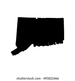 Map of the U.S. state of Connecticut on a white background