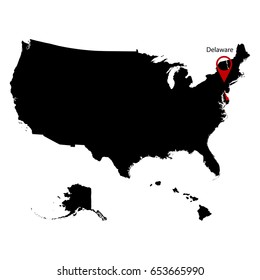 map of the U.S. state  Delaware