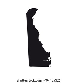 Map of the U.S. state of Delaware on a white background