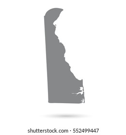 Map of the U.S. state of Delaware on a white background.