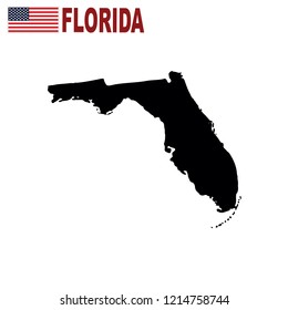 Map of the U.S. state of Florida on a white background