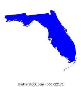 map of the U.S. state of Florida , vector  