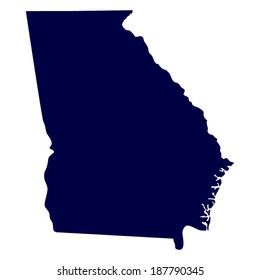 Map Of The U.S. State Of Georgia 