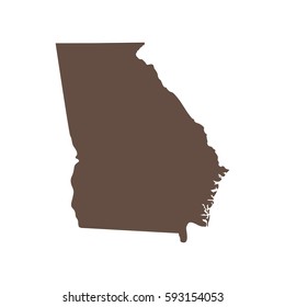 map of the U.S. state of Georgia 