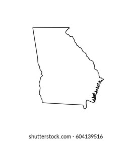 map of the U.S. state Georgia