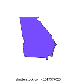 Map of the U.S. state of Georgia on a white background