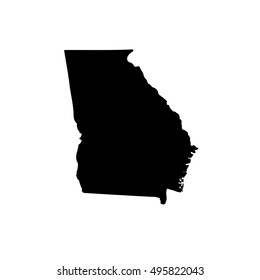 Map of the U.S. state of Georgia on a white background