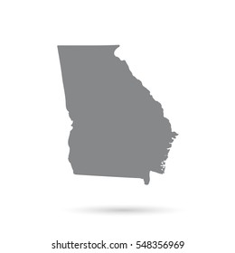 Map of the U.S. state of Georgia on a white background