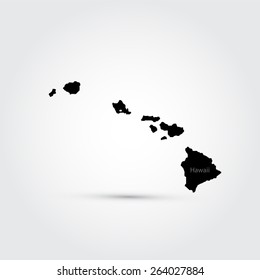 Map of the U.S. state of Hawaii 