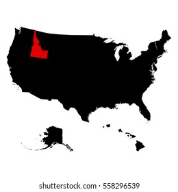 map of the U.S. state of Idaho 