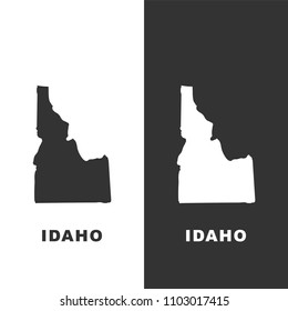 Map of the U.S. state of Idaho on white background. Vector stock illustration.