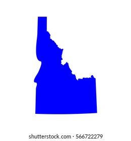 map of the U.S. state of Idaho , vector  