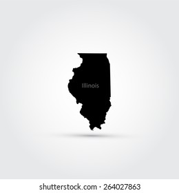 Map of the U.S. state of Illinois 