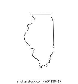 Map Of The U.S. State Illinois