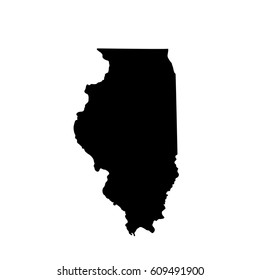 map of the U.S. state Illinois 