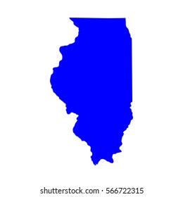 map of the U.S. state of Illinois , vector  