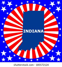 map of the U.S. state of Indiana