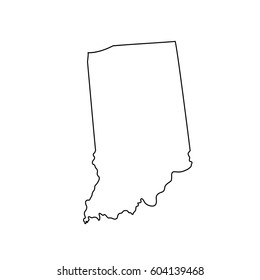 map of the U.S. state Indiana