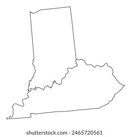 Map of the U.S. state of Indiana, Kentucky