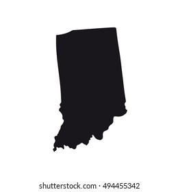 Map of the U.S. state of Indiana on a white background