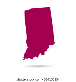 Map of the U.S. state of Indiana on a white background