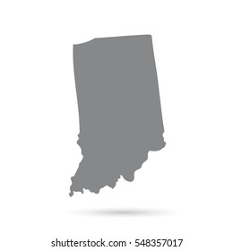 Map of the U.S. state of Indiana on a white background