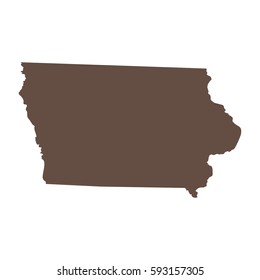 map of the U.S. state of Iowa 